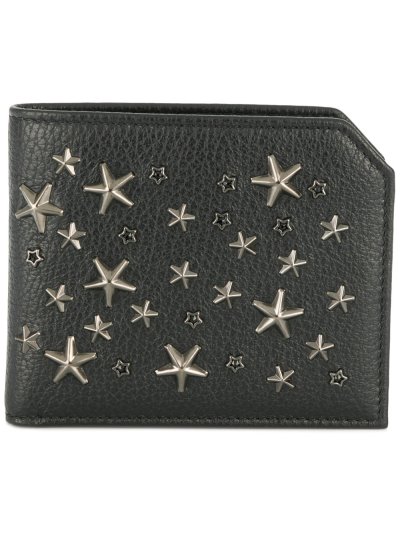 Férfi Jimmy Choo Albany Star Studded Pénztárca Fekete | AEZKH-0760