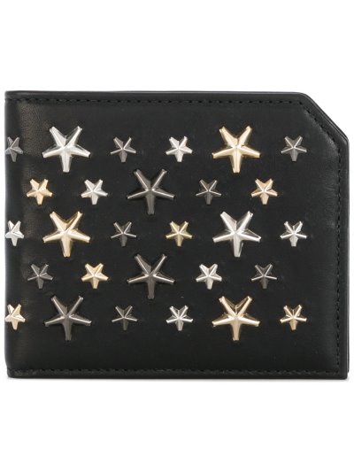 Férfi Jimmy Choo Albany Studded Pénztárca Fekete / Metal | AEZKH-0768