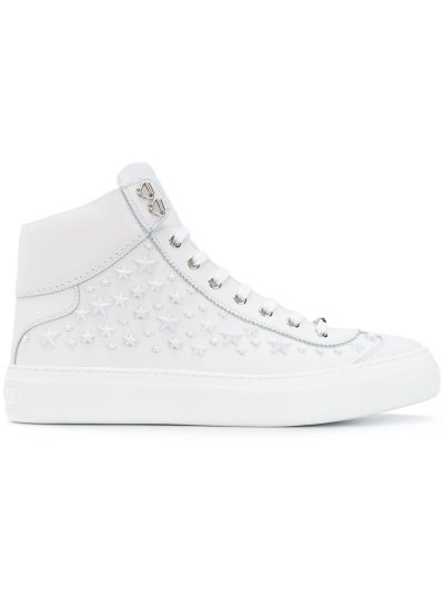 Férfi Jimmy Choo Argyle Hi-top Tornacipő Fehér | AEZKH-0362