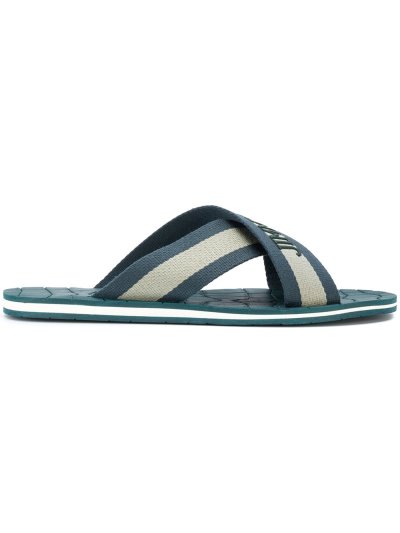 Férfi Jimmy Choo Clive Strandpapucs Kék / Bézs | AEZKH-0436