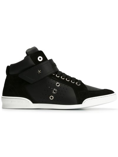 Férfi Jimmy Choo Lewis Hi-top Tornacipő Fekete | AEZKH-0377