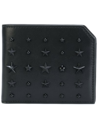 Férfi Jimmy Choo Studded 'albany' Billfold Pénztárca Fekete | AEZKH-0764