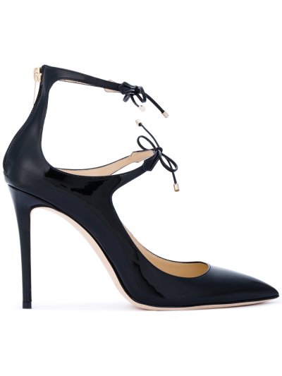 Női Jimmy Choo Black Lakkbőr Sage 100 Körömcipő Fekete | AEZKH-0081