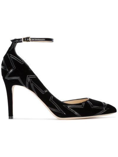 Női Jimmy Choo Black Velvet Star Lucy 85 Körömcipő Fekete | AEZKH-0058