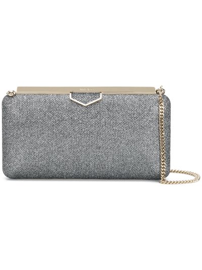 Női Jimmy Choo Ellipse Clutch Táska Metal / Sötétszürke | AEZKH-0670