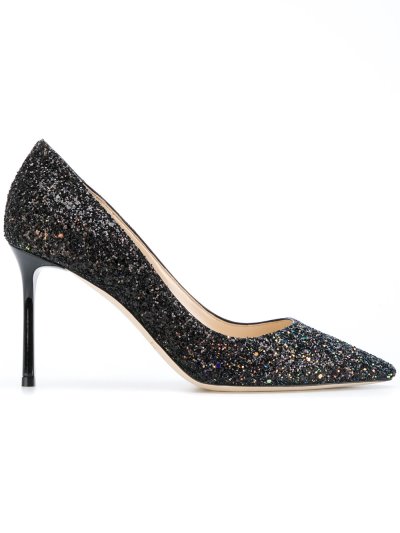 Női Jimmy Choo Glitter Körömcipő Fekete / Színes | AEZKH-0137