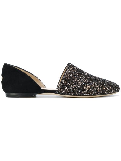 Női Jimmy Choo Globe Balerina Cipő Fekete | AEZKH-0358