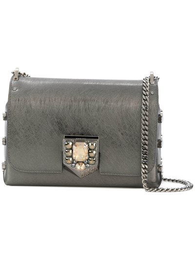 Női Jimmy Choo Lockett Petite Válltáska Metal / Sötétszürke | AEZKH-0484