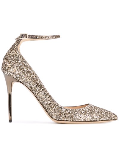 Női Jimmy Choo Lucy' Glittered Körömcipő Metal Arany | AEZKH-0101