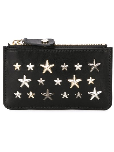 Női Jimmy Choo Nancy Star Stud Pénztárca Fekete | AEZKH-0740