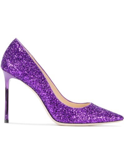 Női Jimmy Choo Purple Glitter Romy 100 Körömcipő Rózsaszín / Lila | AEZKH-0033