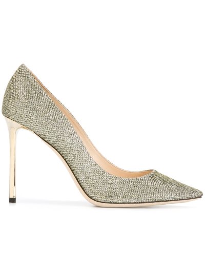 Női Jimmy Choo Romy 100 Körömcipő Metal / Zöld | AEZKH-0136