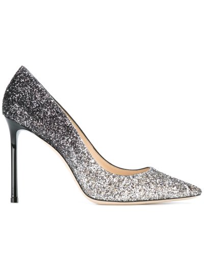 Női Jimmy Choo Romy 100 Körömcipő Metal / Fekete | AEZKH-0155