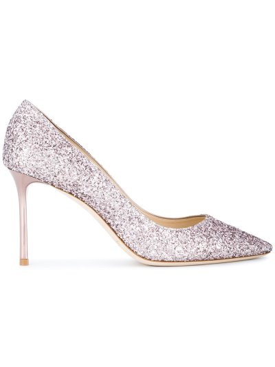 Női Jimmy Choo Rose Glitter Romy 85 Körömcipő Rózsaszín / Lila / Rózsaszín | AEZKH-0207