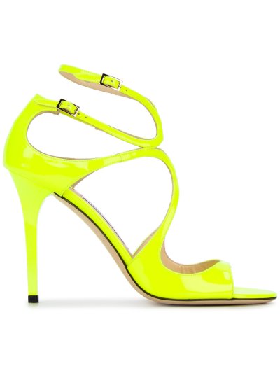 Női Jimmy Choo Shocking Yellow Lang 110 Szandál Sárga / Narancssárga | AEZKH0027