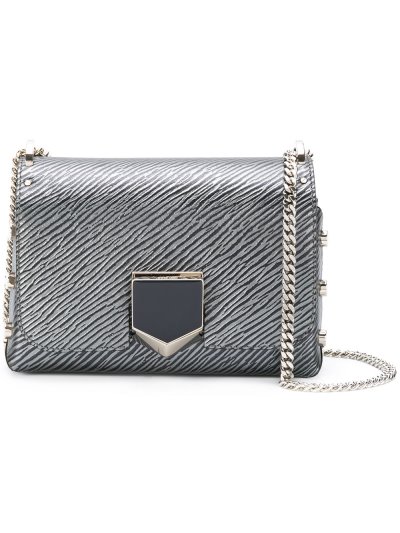 Női Jimmy Choo Small Lockett Válltáska Szürke / Fekete | AEZKH-0511