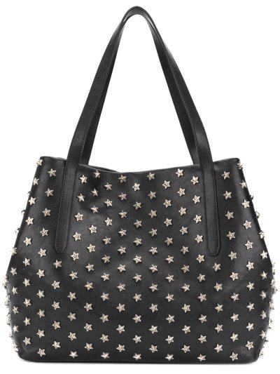 Női Jimmy Choo Sofia Star Studded Tote Táska Fekete / Titán | AEZKH-0447