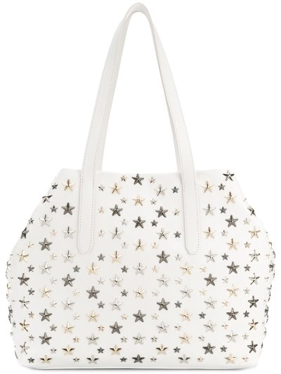 Női Jimmy Choo Sofia Star Studded Tote Táska Fehér / Metal | AEZKH-0455