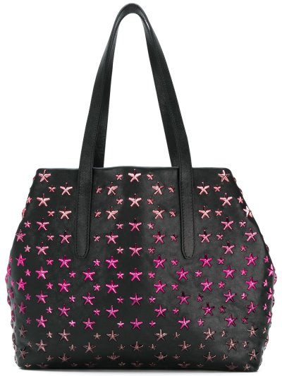 Női Jimmy Choo Sofia Star Studded Tote Táska Fekete / Rózsaszín | AEZKH-0456