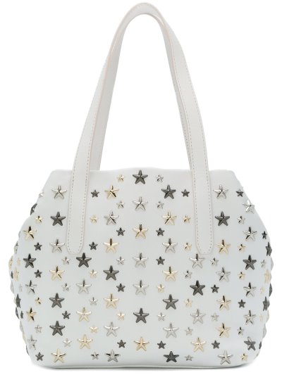 Női Jimmy Choo Sofia Star Studded Tote Táska Fehér | AEZKH-0461