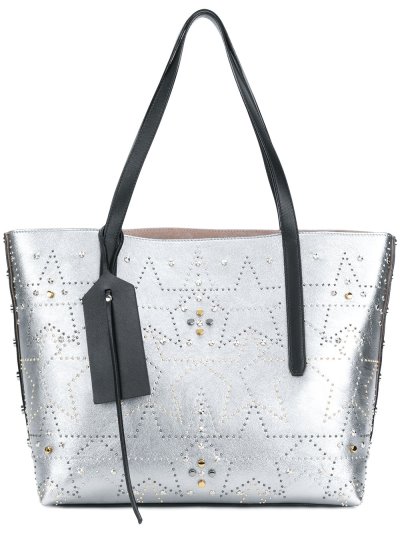 Női Jimmy Choo Twist East West Star Tote Táska Fekete / Titán | AEZKH-0448